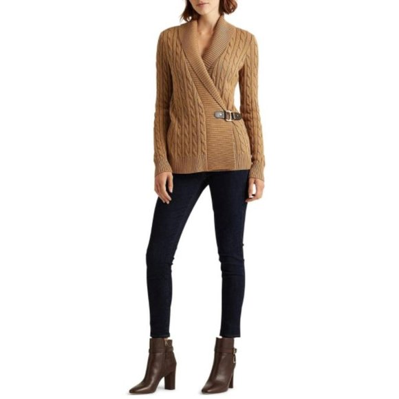 Lauren Ralph Lauren Sweaters - Lauren Ralph Lauren | Buckled Cotton Sweater | Relaxed Cardigan